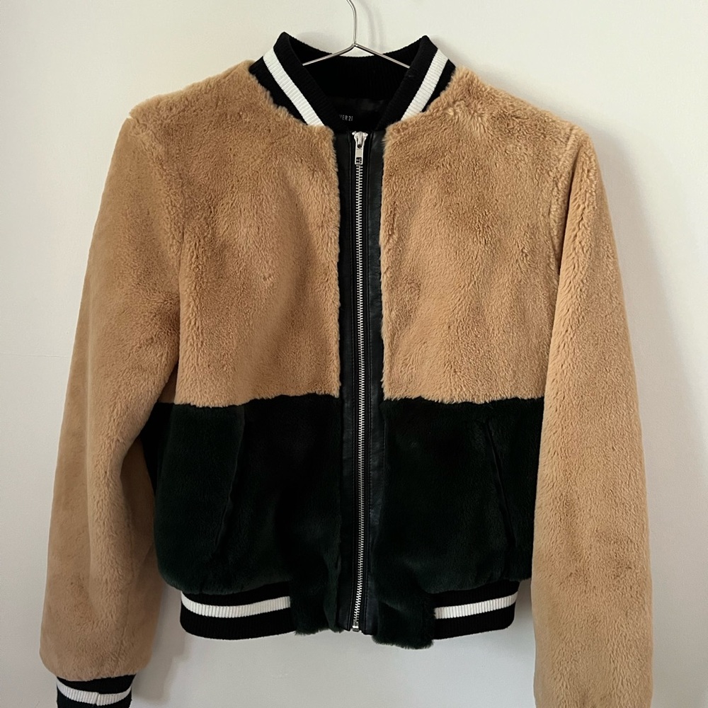Faux Fur Bomber Jacket